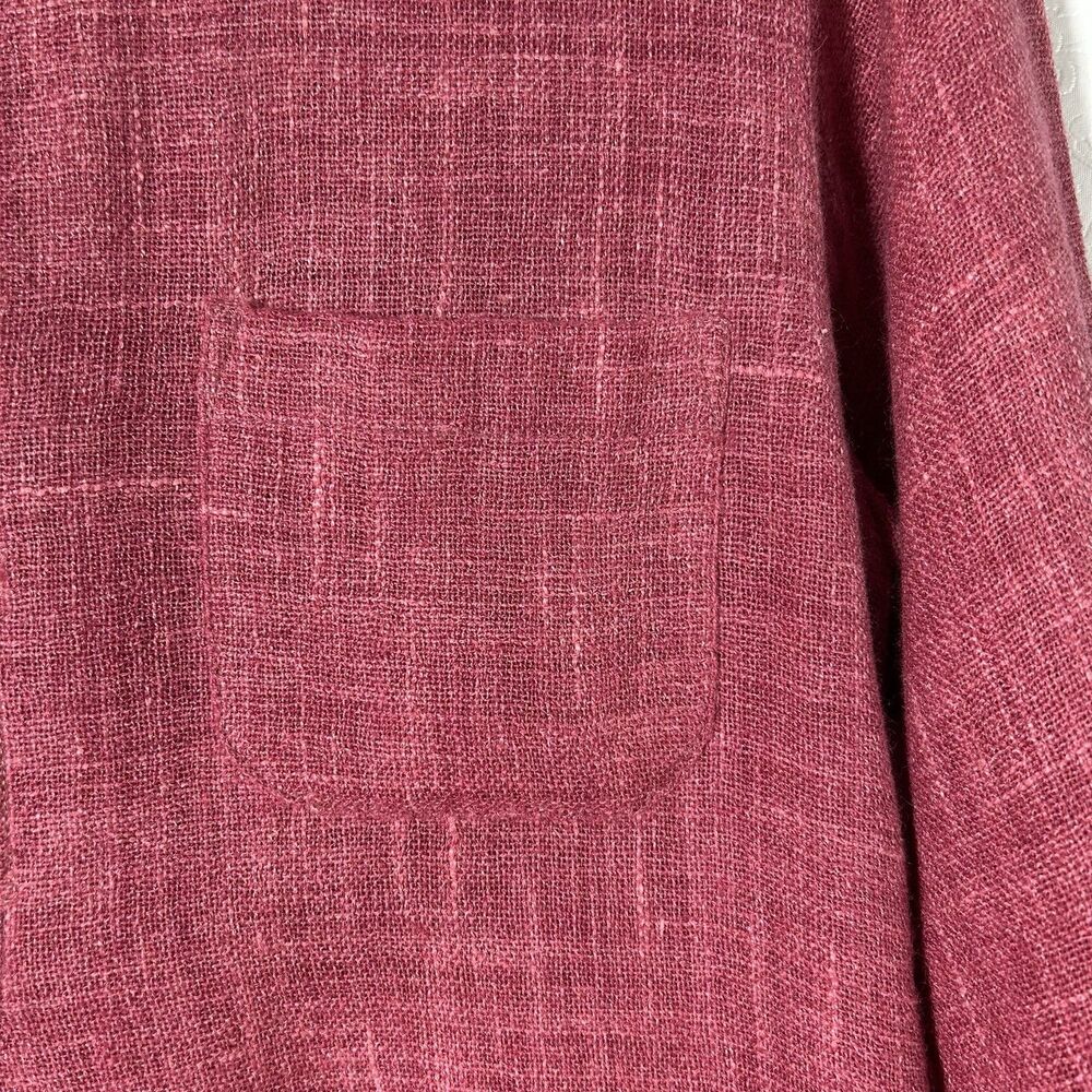 VTG Donald Davis Ireland Wool Linen Midi Tunic Shirt Dress Sz S Salmon Lagenlook - Picture 8 of 10